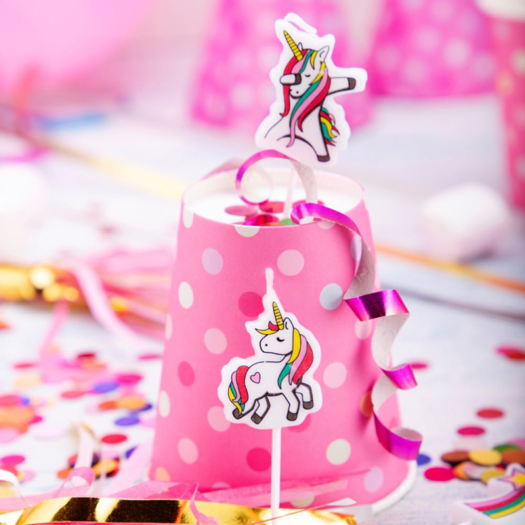 Świeczki urodzinowe UNICORN 5 sztuk RAVI